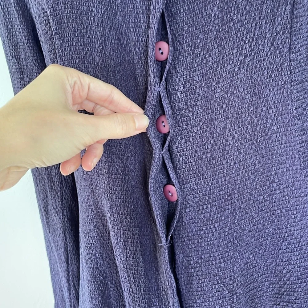 Vintage Design Todays purple matching cardigan jacket skirt set size medium